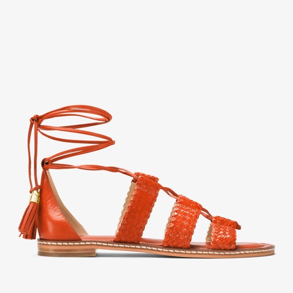 Michael Kors Gladiator Leather Lace Up Sandals - Picture 5 of 7